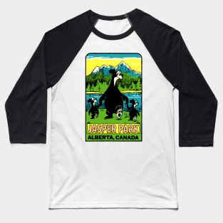 Jasper National Park Alberta Canada Vintage Baseball T-Shirt